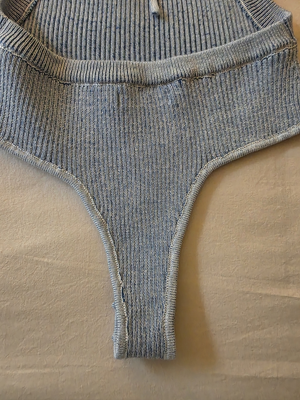 NWOT JLUXLABEL Light Blue Ribbed Knit Skirt & Body Suit - Picture 9 of 12